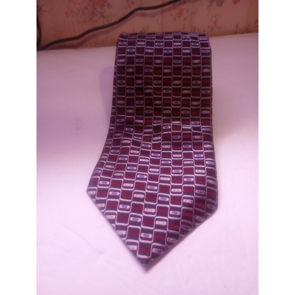 Courage Techno- Core Silk Geometric Neck Tie 4in Multi Color NWT - Picture 2 of 6